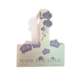 8" "MADE FOR LOVE" FLORAL GIFT BOX -COLOR- PEACH, RED, CREAM, TEAL