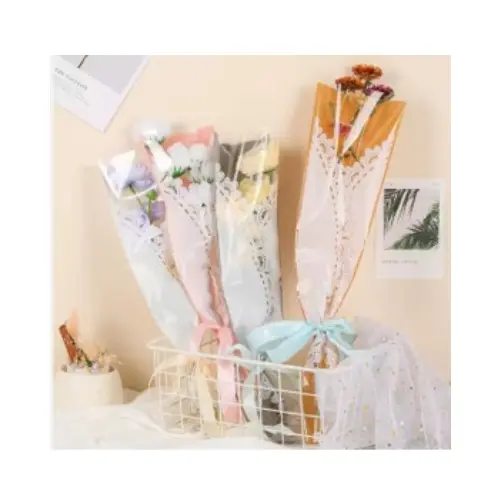 20 PCS 20" LACE PRINT SINGLE SLEEVE  COLORS: CREAM, WHITE 