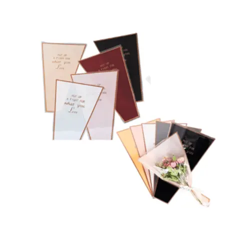 50PCS 17" ROSE GOLD FRAMED  FLORAL SLEEVES LARGE   COLOR: PINK,BLACK, PEACH 