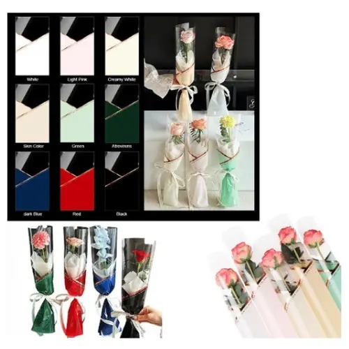 20PCS 19" FLOWER SHEETS COLOR: BLACK, BLUE, CREAM,  GREEN, RED, WHITE  