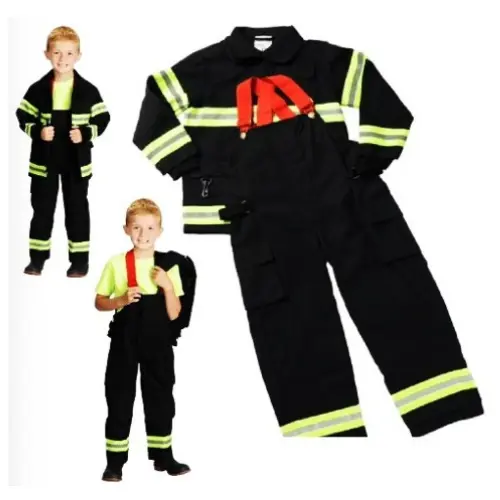 2PCS KIDS FIREFIGHTER  CAREER DAY COSTUME (3-8YRS)