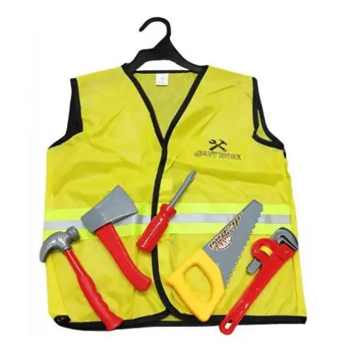 6PCS KIDS CONSTRUCTION  WORKER CAREER DAY COSTUME (3-8YRS)
