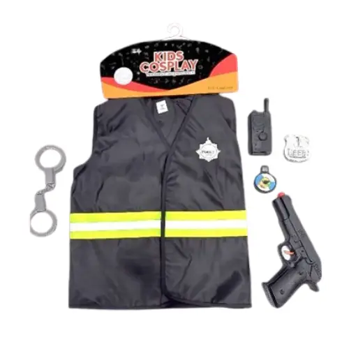 6PCS KIDS POLICE CAREER DAY COSTUME (3-8YRS)