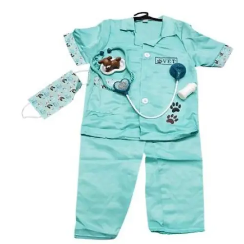 7PCS KIDS VETERINARIAN CAREER DAY COSTUME (3-5YRS)