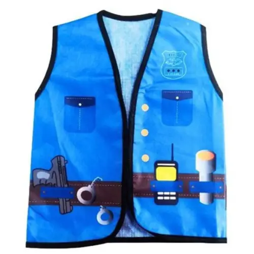 KIDS POLICE PRINTED CAREER  DAY VEST (3-8YRS)