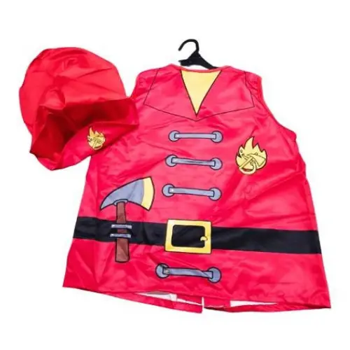 2PCS KIDS FIREFIGHTER  PRINTED CAREER DAY VEST (3-8YRS)