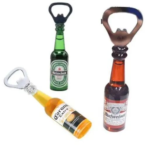 5" MAGNETIC BEER BOTTLE OPENER (CORONA, HEINEKEN, BUDWEISER) 