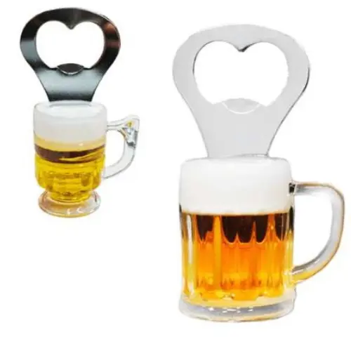 3" MAGNETIC BEER MUG STYLED  BOTTLE OPENER
