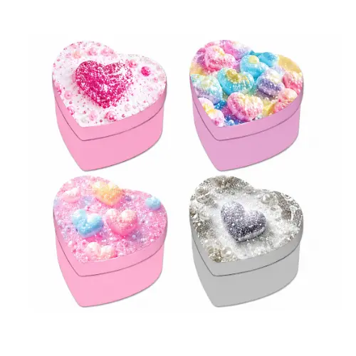 3PCS HEART SHAPED BOXES - SIZES: LARGE (4") MEDIUM: (3") SMALL: (2")