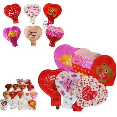 50PCS LOVE PATTERNED HEART  SHAPED BALLOONS 15 PATTERNS