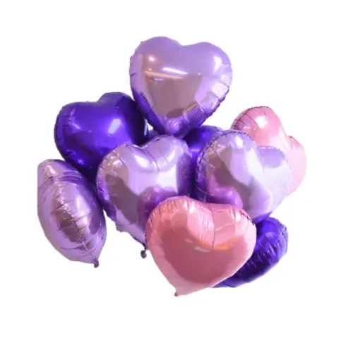 50PCS 5" HEART SHAPED BALLOONS-   COLORS: DARK PINK, LIGHT PINK, HOT PINK, DARK BLUE, LIGHT BLUE, ROSE GOLD, GREEN, SILVER, RED, GOLD 