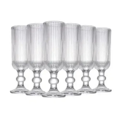 6PCS TALL LINED WINE GLASS SET- 160ML  