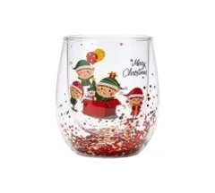 FESTIVE CHRISTMAS  CONFETTI INSULATED GLASS