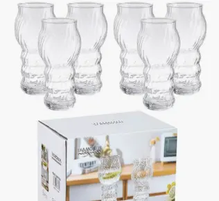 6PCS VINTAGE GLASS SET