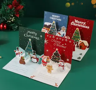 POP-UP CHRISTMAS GREETING  CARD ASSR