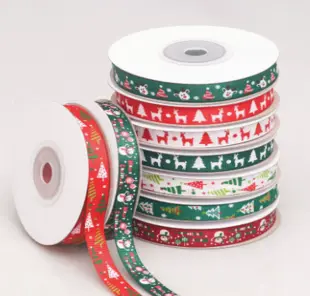 1CM 5 YARDS FESTIVE CHRISTMAS  RIBBON ASSR COLORS