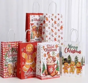 10PCS 8" CHRISTMAS GIFT BAG  ASSR