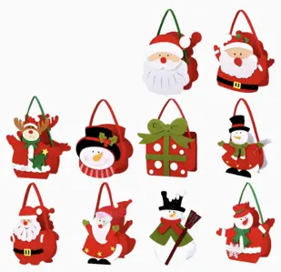 CHRISTMAS CHARACTER FELT  HANDBAG ASSR