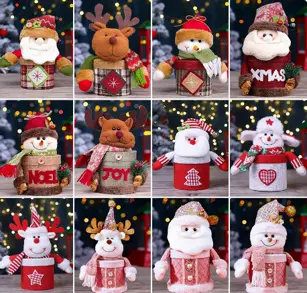 CHRISTMAS CHARACTER  TREAT POUCH ASSR
