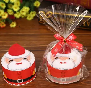 SANTA CLAUS TOWEL GIFT  POUCH