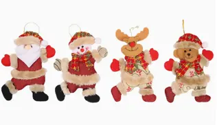 CHRISTMAS PLUSH HANGING  ORNAMENT ASSR