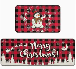 2PCS "MERRY CHRISTMAS"  MAT & RUNNER SET