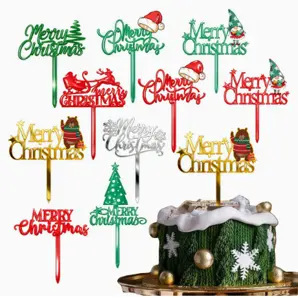 MERRY CHRISTMAS CAKE  TOPPER ASSR