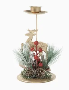 PINECONE CHRISTMAS  CANDLE HOLDER