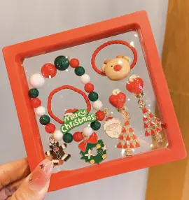 5PCS CHRISTMAS CHARM  BRACELET GIFT SET