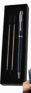 EXECUTIVE METAL PEN GIFT SET W 2 REFILLS ASSR 