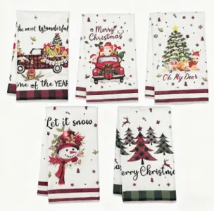 5PCS CHRISTMAS KITCHEN  TOWEL COLLECTION ASSR