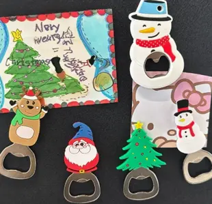 CHRISTMAS CHARACTER  BOTTLE OPENER ASSR