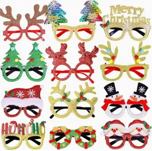 12 PCS CHRISTMAS PARTY  GLASSES COLLECTION ASSR