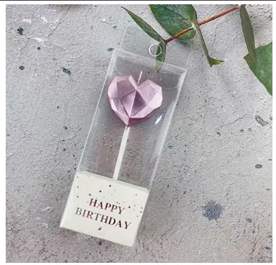 "HEART" DIAMOND CUT   CANDLE