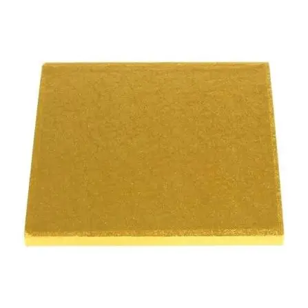 12" GOLD SQUARE CAKE DRUM
