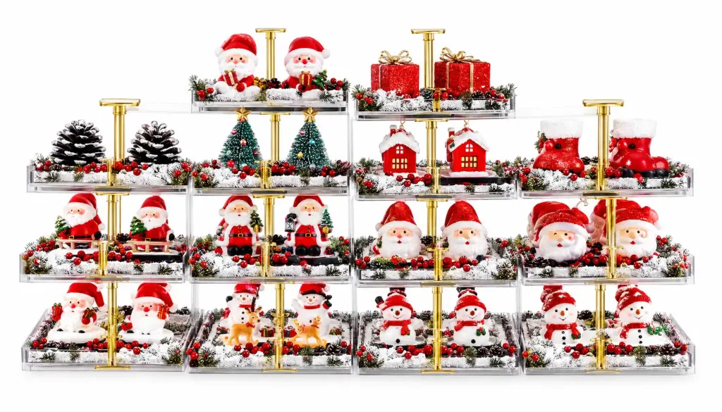 4 PCS 2" CHRISTMAS  CHARACTER TEA CANDLE