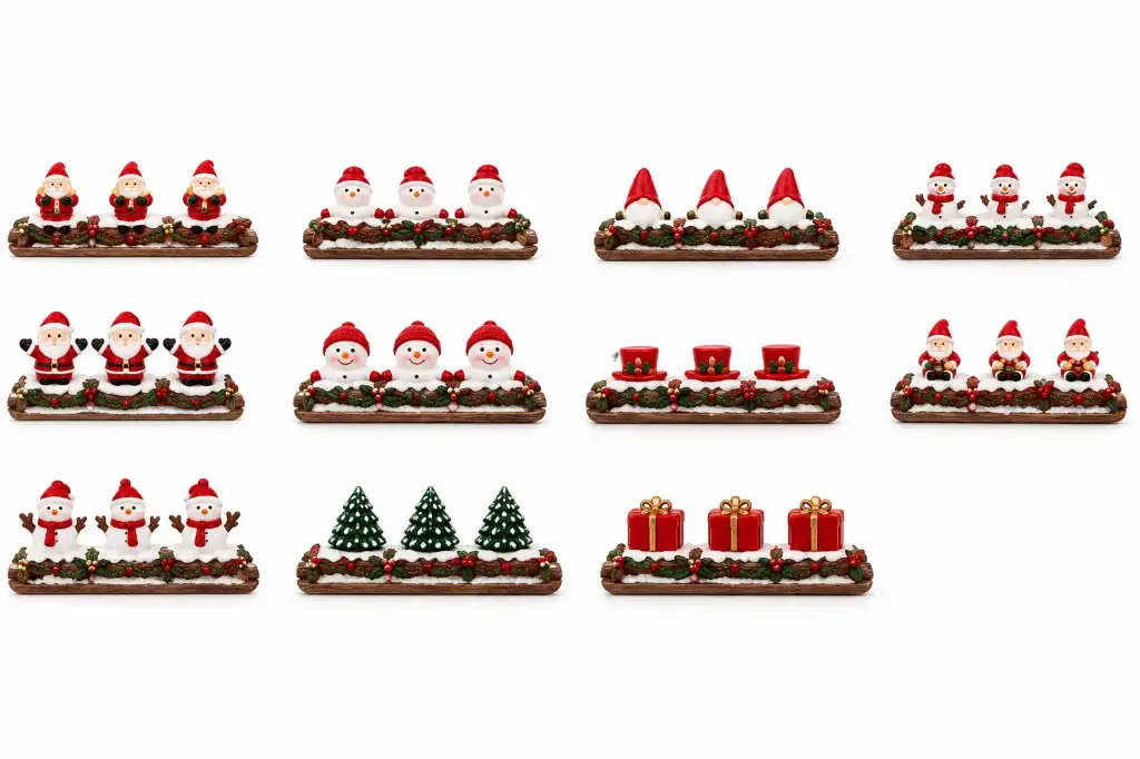 3PCS CHRISTMAS CHARACTER  TEA CANDLE  ASSR