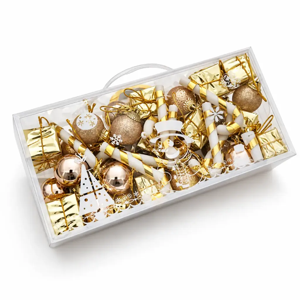 40 PCS 1" GOLD CHRISTMAS  BALL SET 