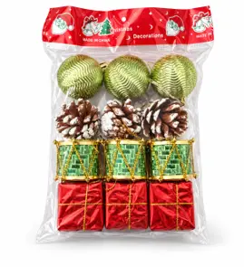 12 PCS CHRISTMAS BALLS SET