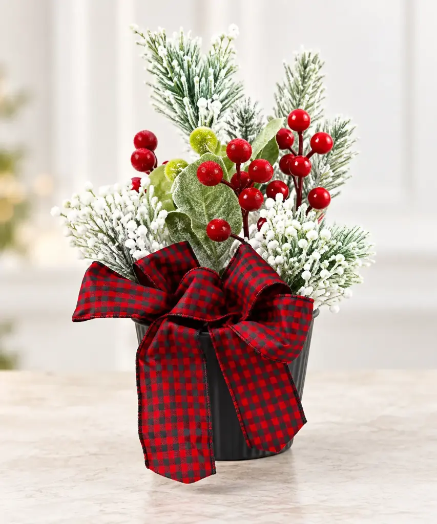 12" FROSTED CHRISTMAS  BERRY DÉCOR PLANT