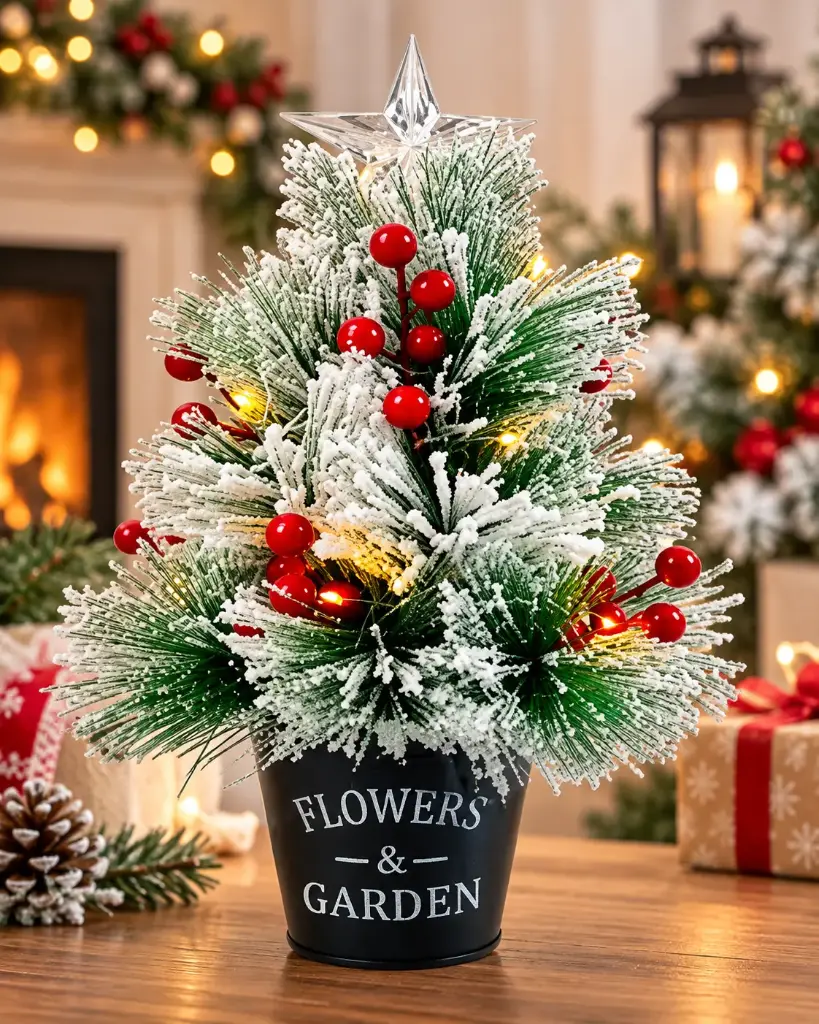 19" FROSTED BERRY  CHRISTMAS MINI TREE