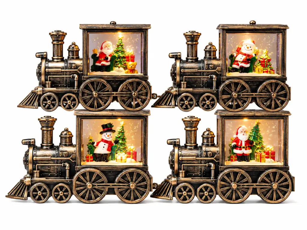 LIGHTING MUSICAL  CHRISTMAS TRAIN TABLE-TOP  DÉCOR LAMP