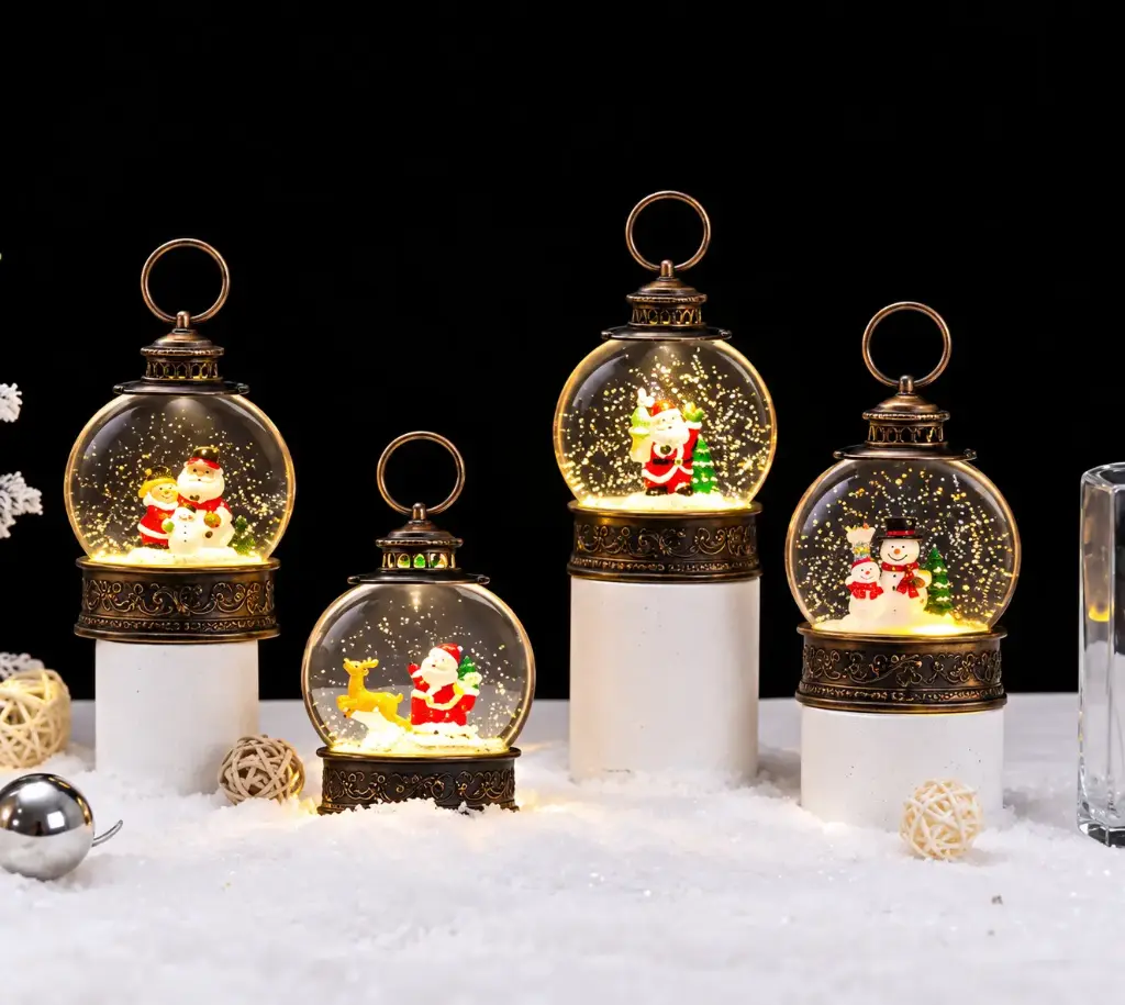 LED CHRISTMAS CHARACTER  RESIN  LAMP-6.5"