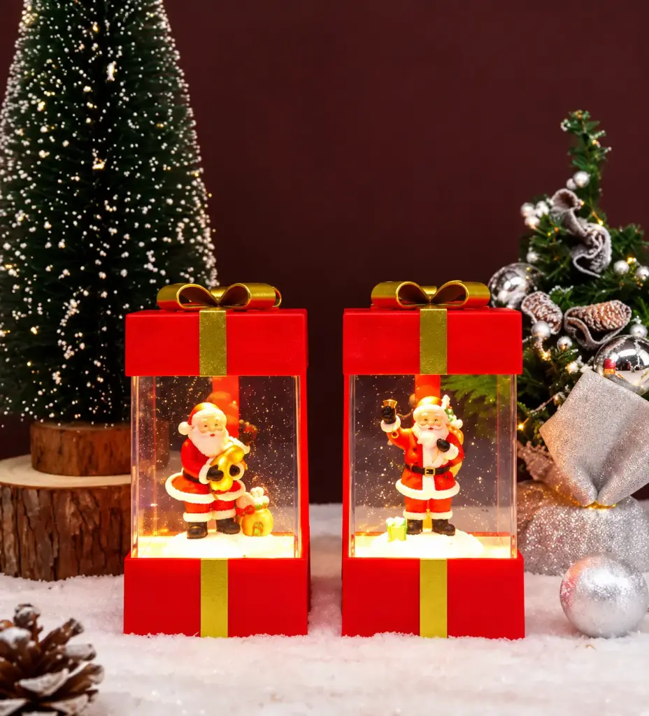 MINI LIGHTING SANTA RESIN  MUSICAL LAMP
