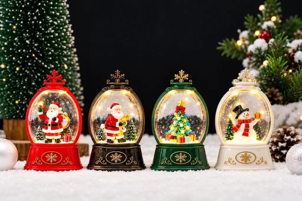 LED CHRISTMAS CHARACTER SNOW GLOBE LAMP