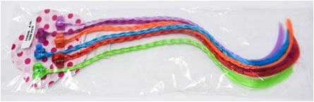 MULTI-COLOURED BRAIDS WITH HAIR CLIPS