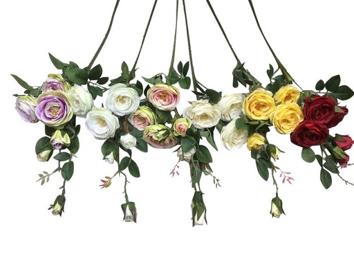 [129351] 6 4CM ARTIFICIAL ROSES (93CM)