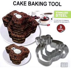[132094] 3 PCS BEAR CAKE MOLDS