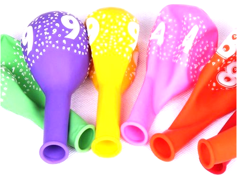 [31058] 12PCS DIGIT BALLOON