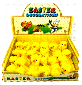 [28-052] 4.5CM EASTER CHICKS DISPLAY (24PCS) 